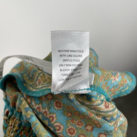 DR2 Green Paisley Boho Tie Waist Casual Shorts with Pockets Womens XXL Plus - Picture 7 of 7